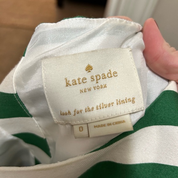 Kate Spade green striped dresss - Picture 6 of 6
